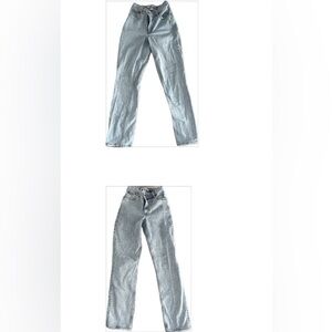 2 Abercrombie & Fitch Light 24 00L 90’s Straight Ultra High Rise Curve Love Jean